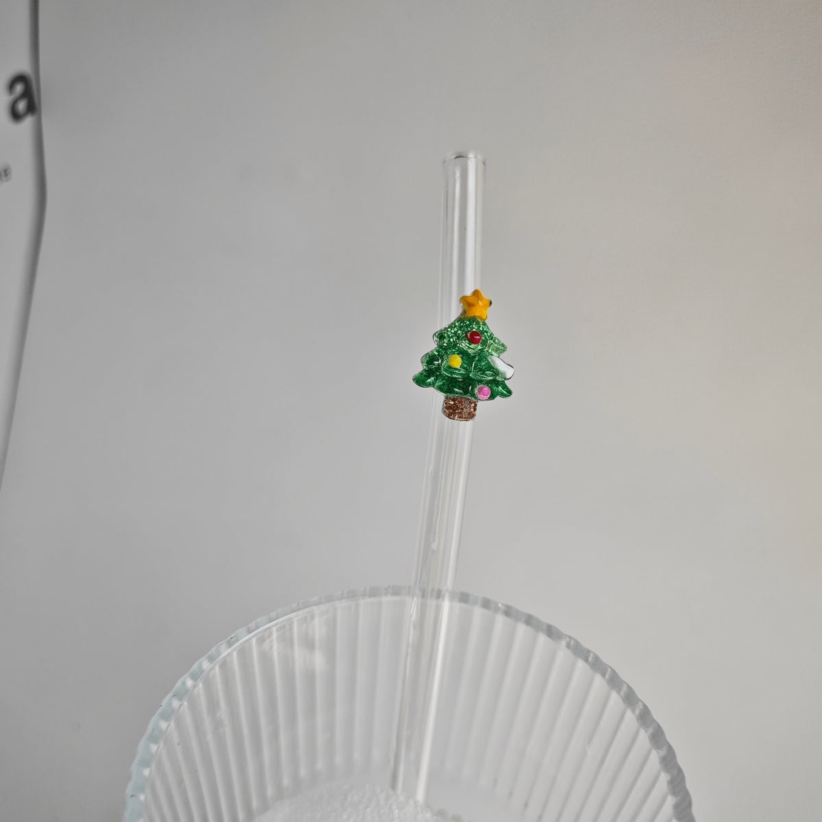 Christmas Glass Straws Set