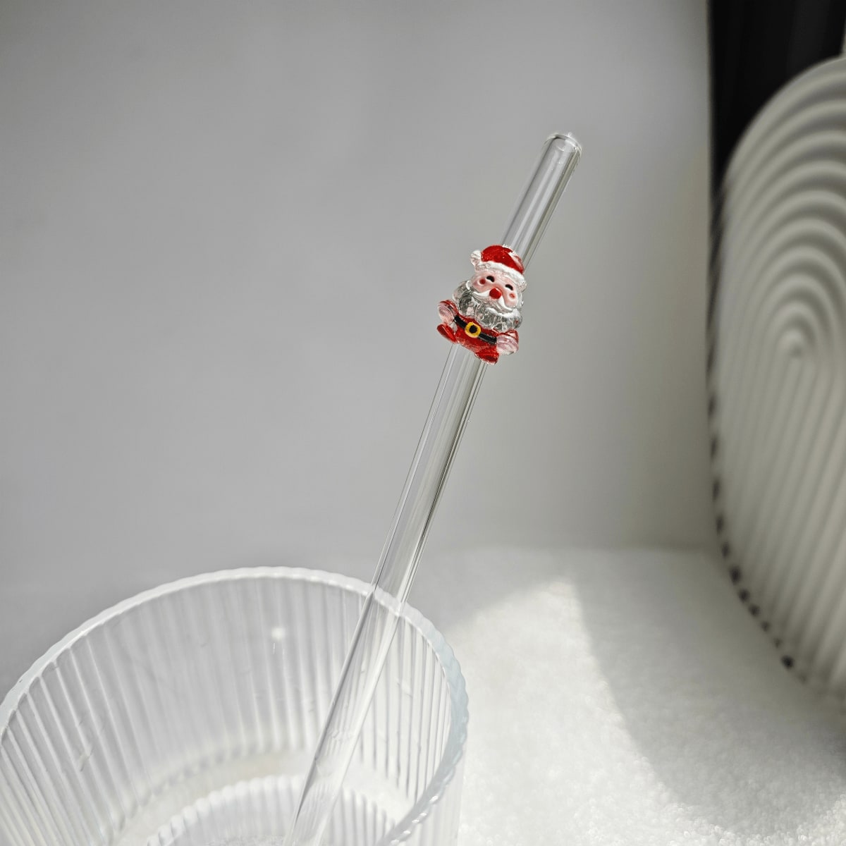 Christmas Glass Straws Set