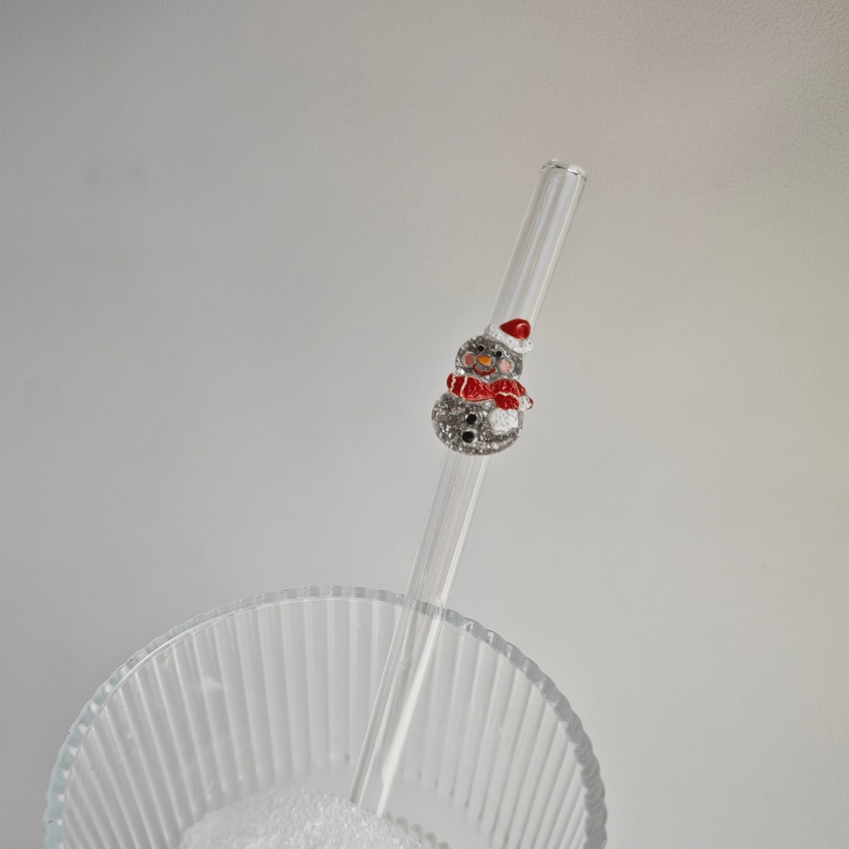 Christmas Glass Straws Set