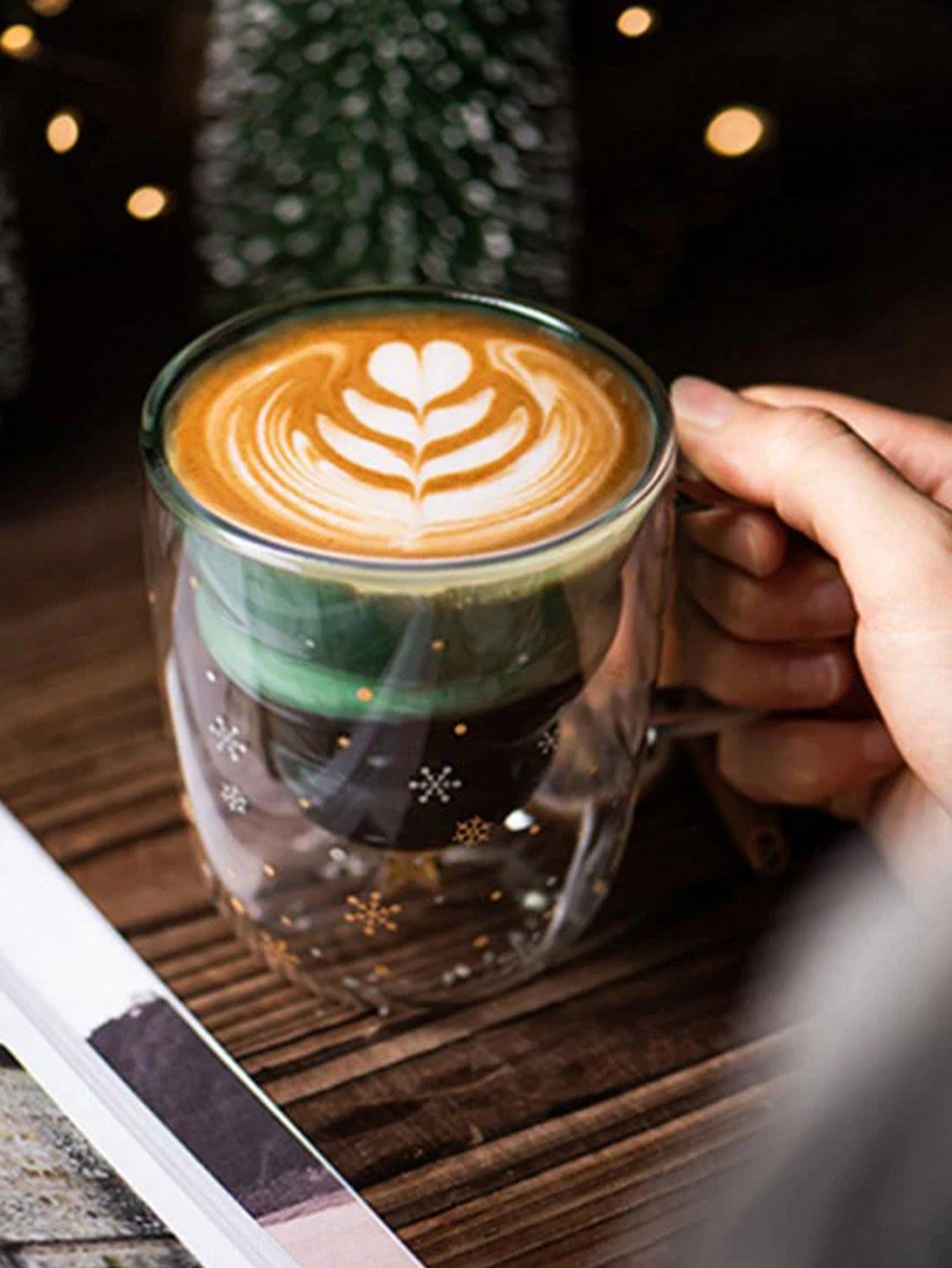 Festive Christmas Tree Glass Mug